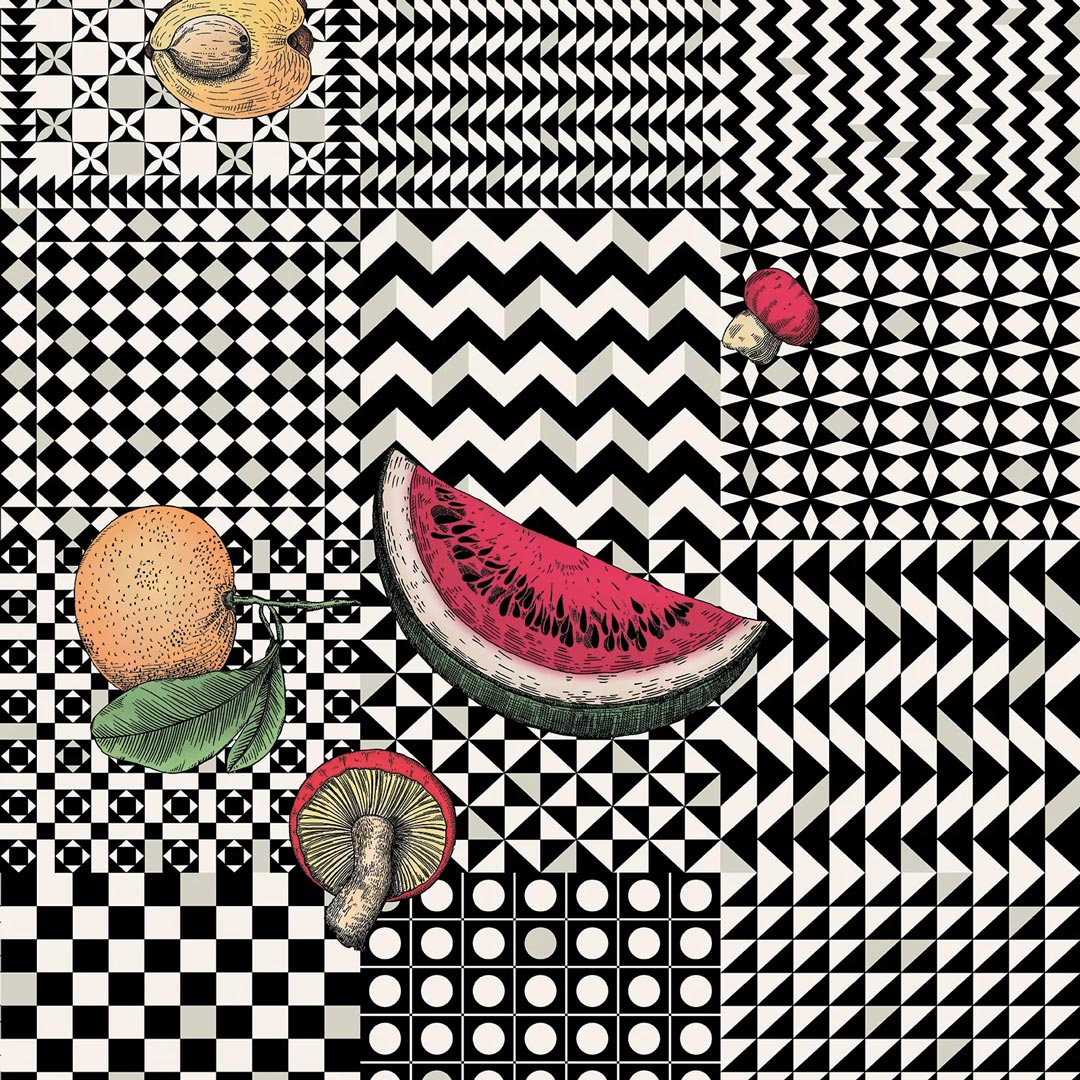 Frutta e Geometrico Wallpaper - Fornasetti Senza Tempo II - Cole & Son