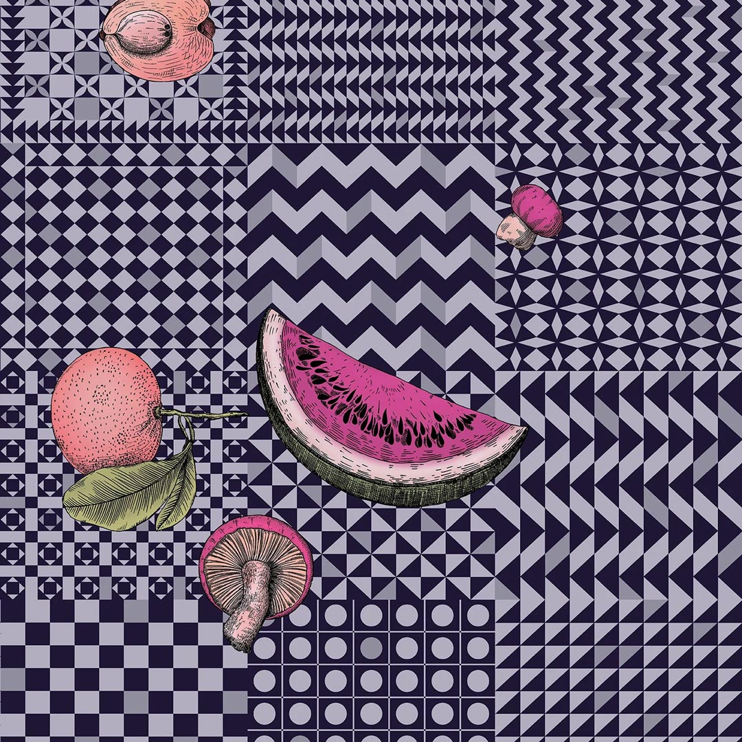 Frutta e Geometrico Wallpaper - Fornasetti Senza Tempo II - Cole & Son