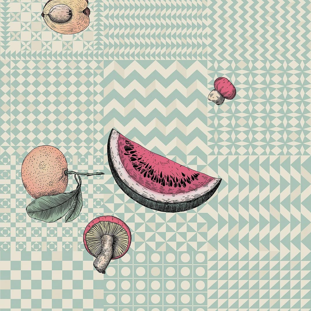 Frutta e Geometrico Wallpaper - Fornasetti Senza Tempo II - Cole & Son