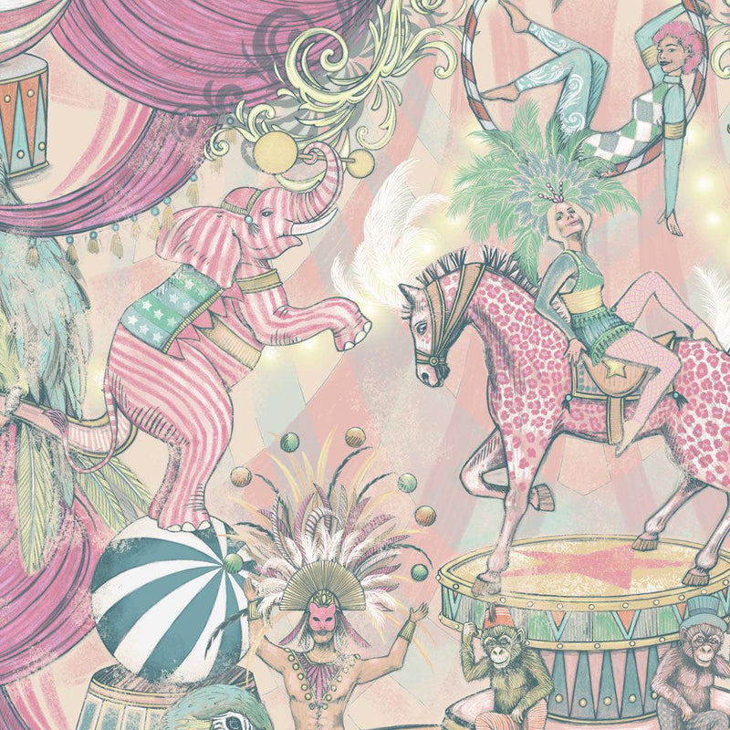Funfair Wallpaper - Pastel Pinks - Brand Mckenzie