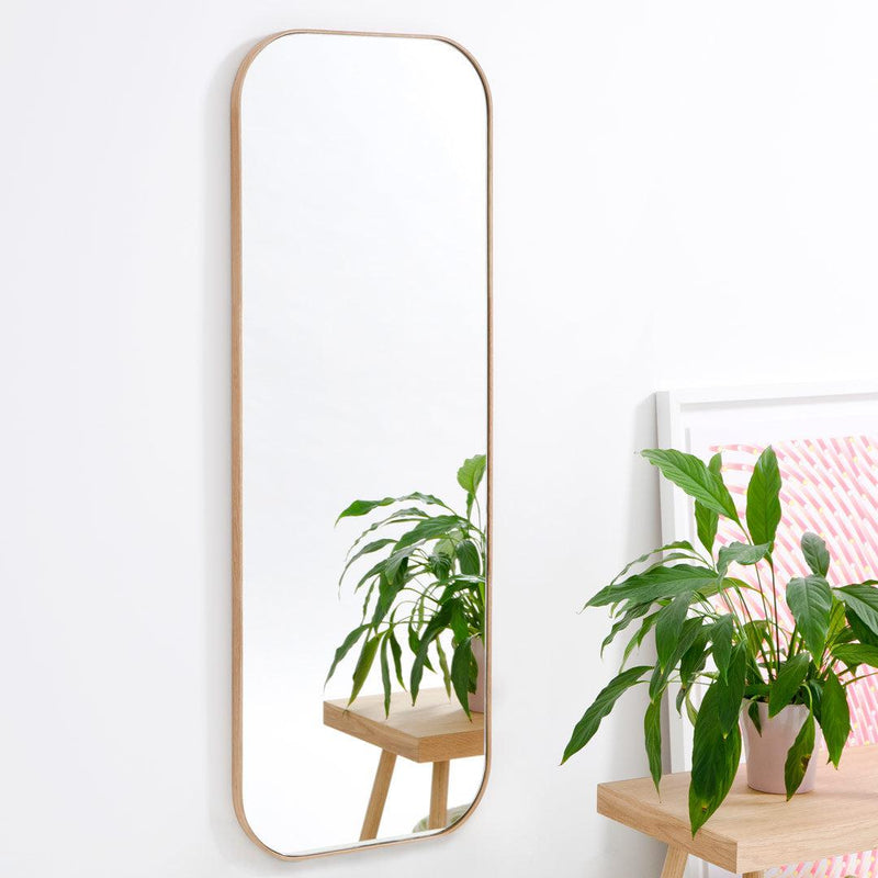 Gaze Rectangular Wall Mirror - Natural Oak