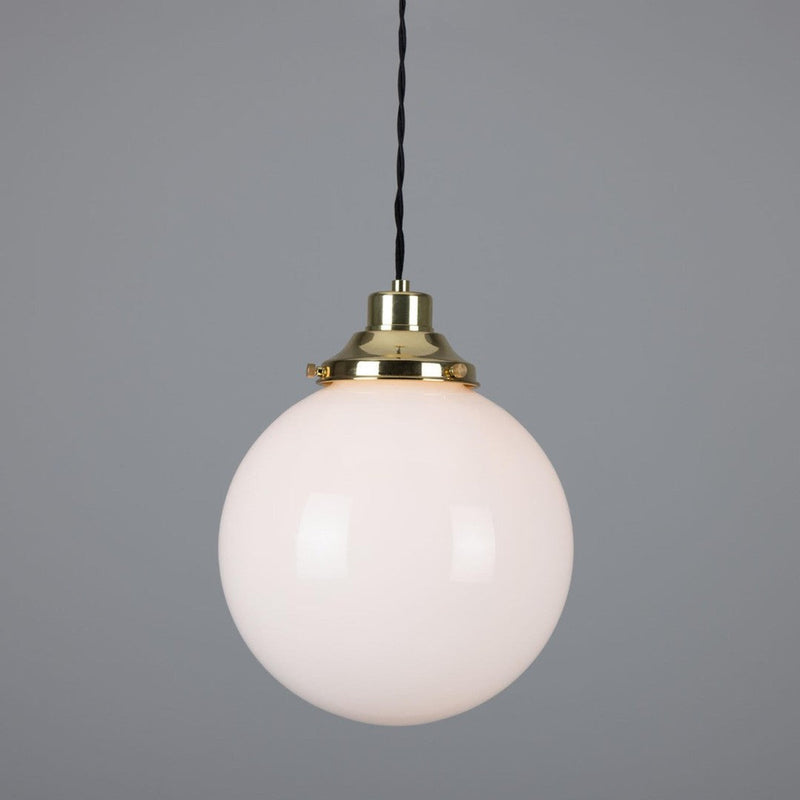 Gentry 25cm Opal Globe Pendant Light - Mullan Lighting