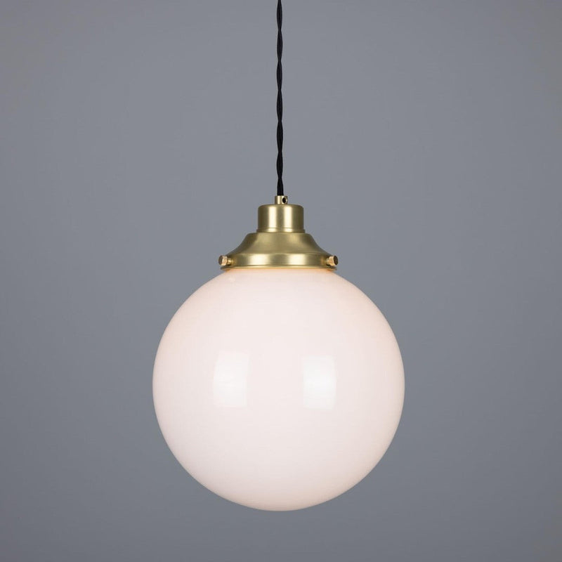 Gentry 25cm Opal Globe Pendant Light - Mullan Lighting