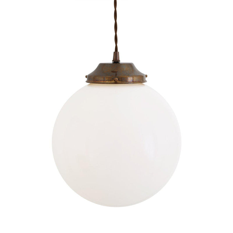 Gentry 25cm Opal Globe Pendant Light - Mullan Lighting