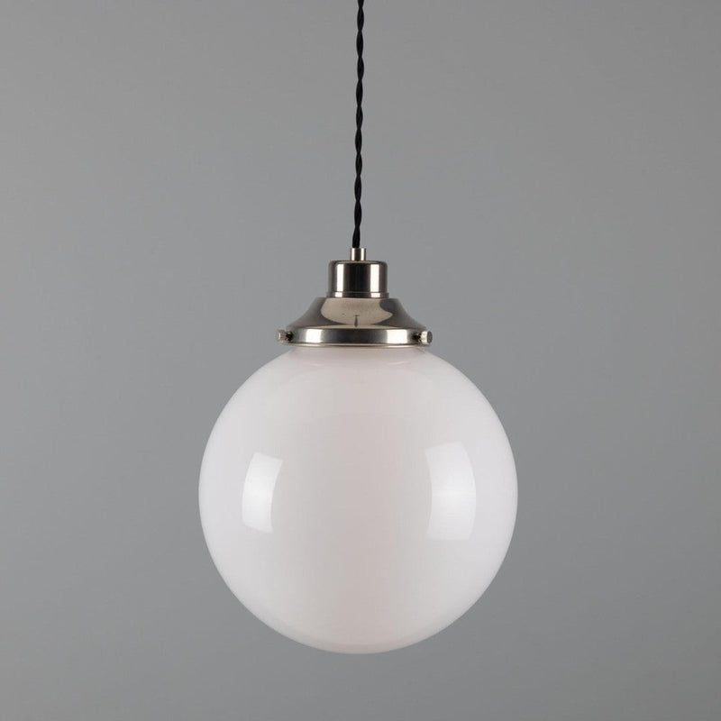 Gentry 25cm Opal Globe Pendant Light - Mullan Lighting