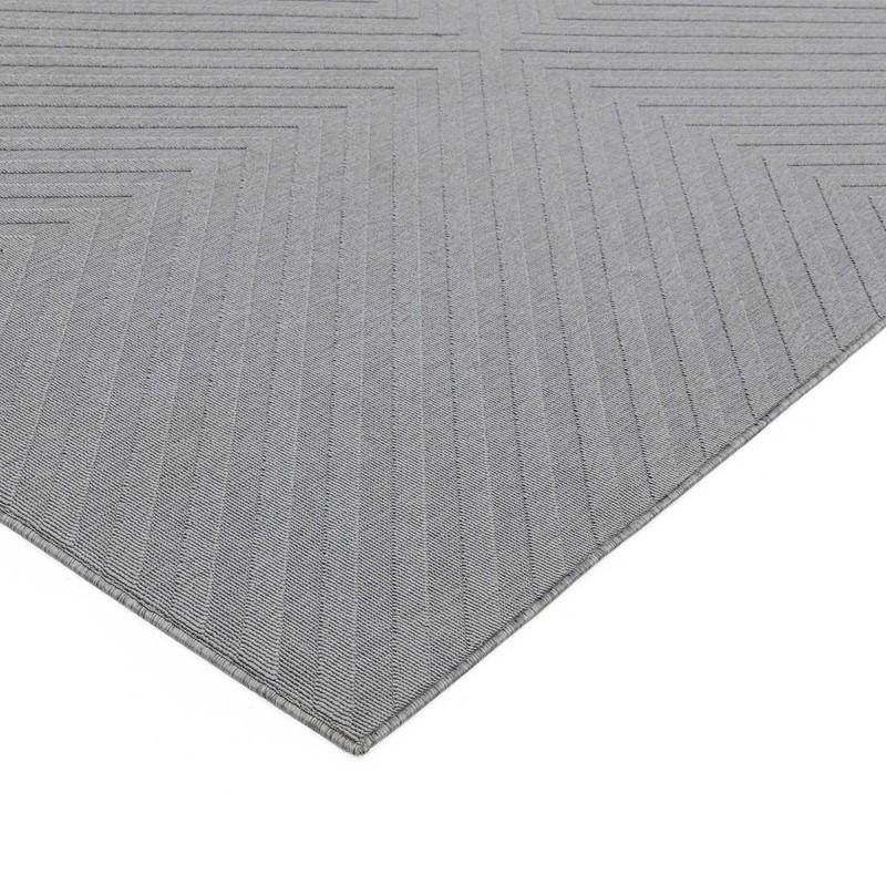 Geometric Grey Arrow Outdoor Rug