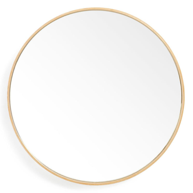 Glance 450 Round Wall Mirror - Natural Oak