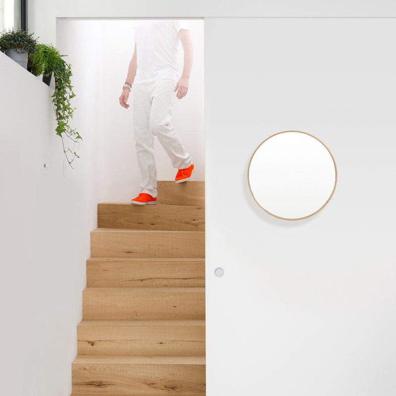 Glance 450 Round Wall Mirror - Natural Oak