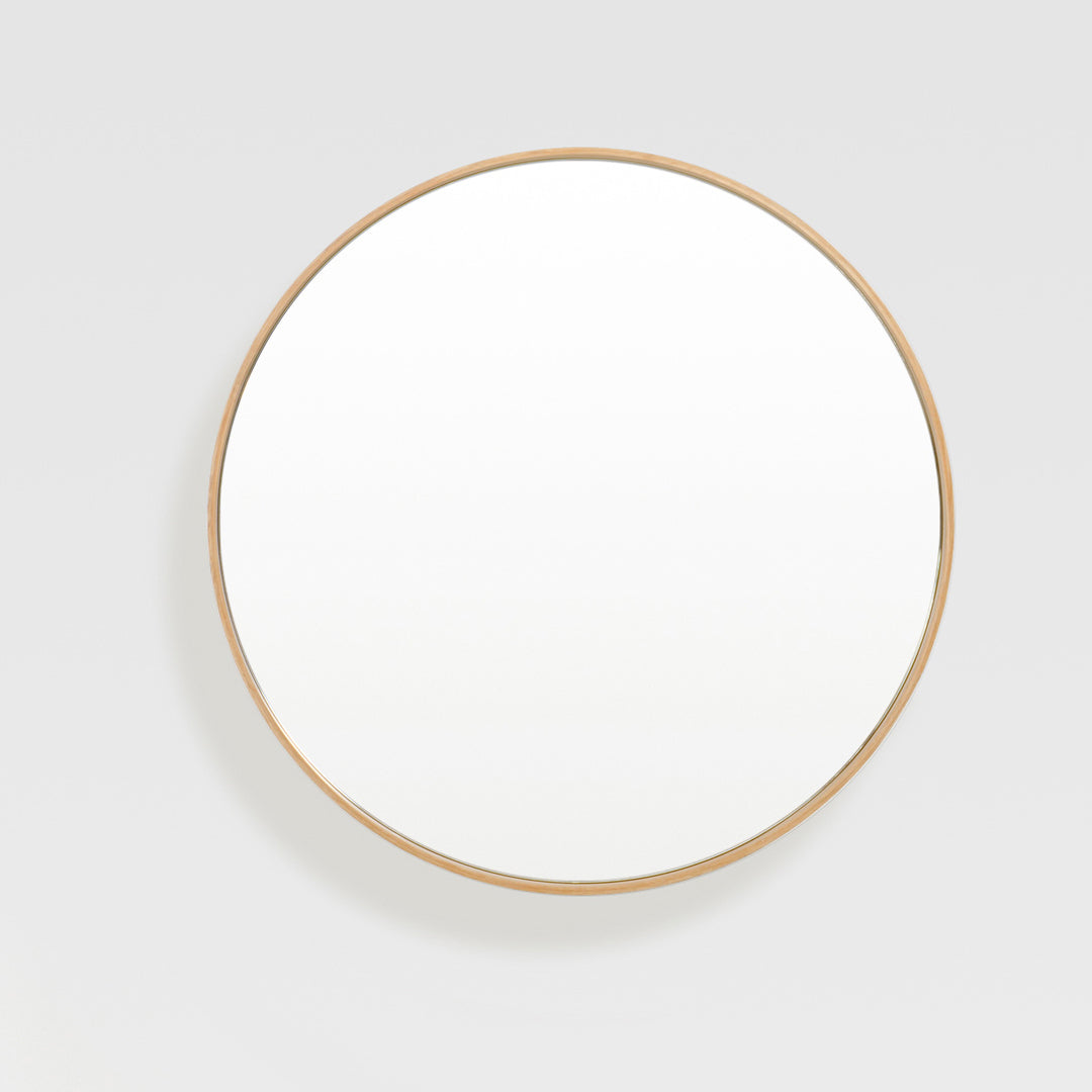 Glance 450 Round Wall Mirror Oak