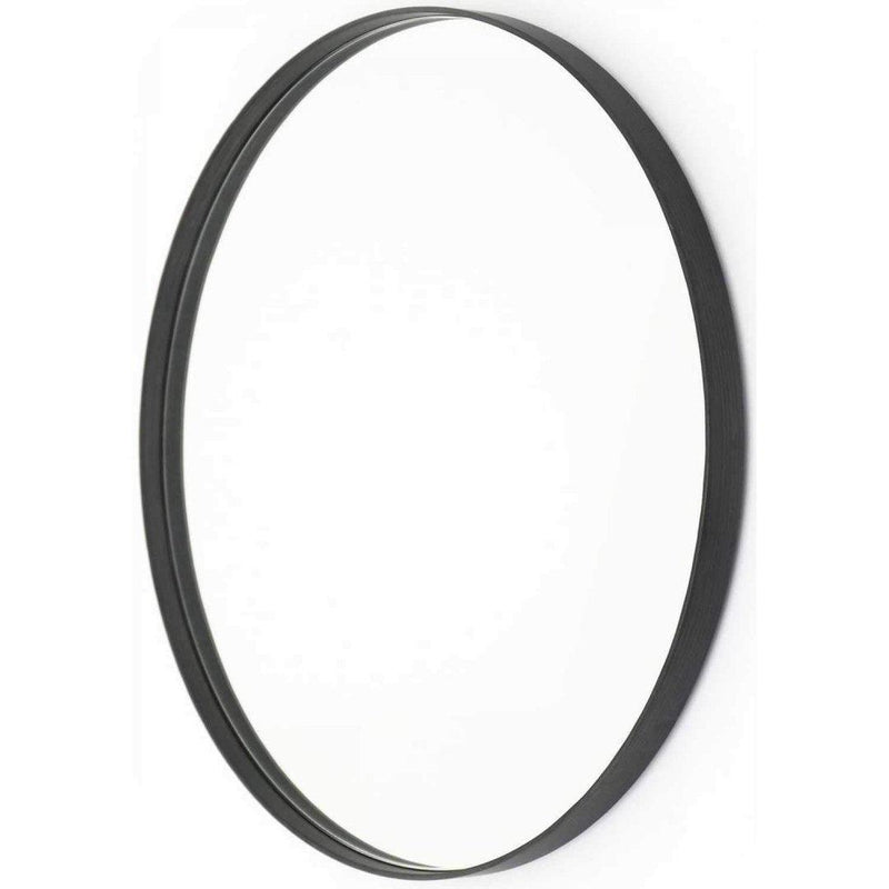 Glance 660 Round Wall Mirror - Dark Oak