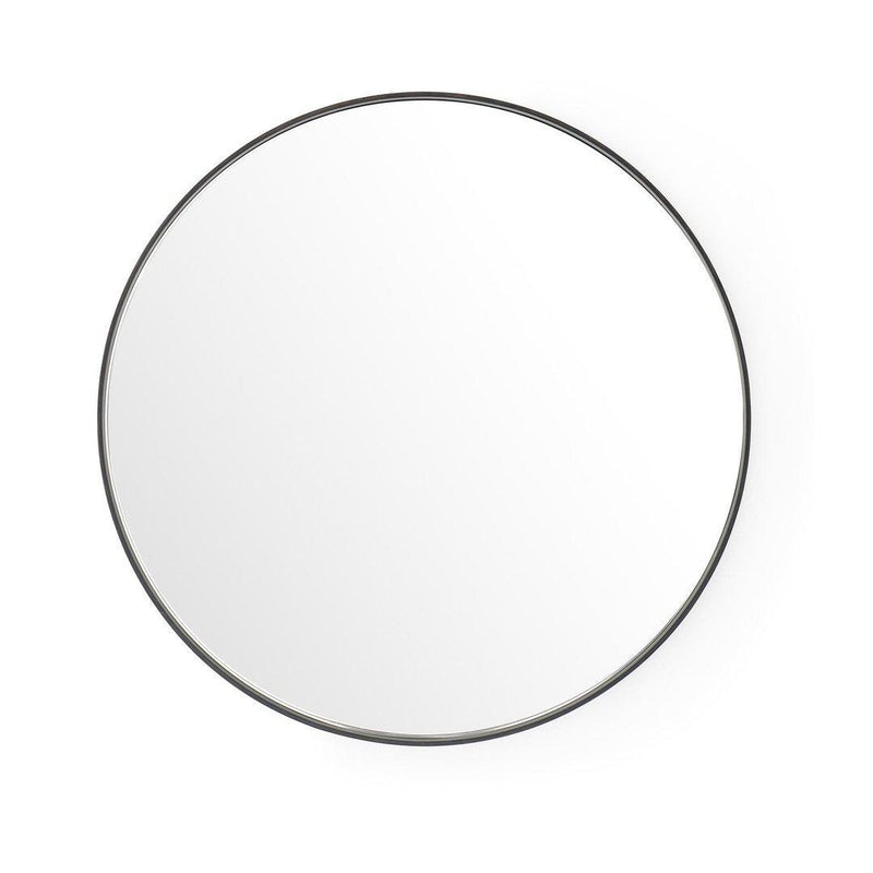 Glance 660 Round Wall Mirror - Dark Oak
