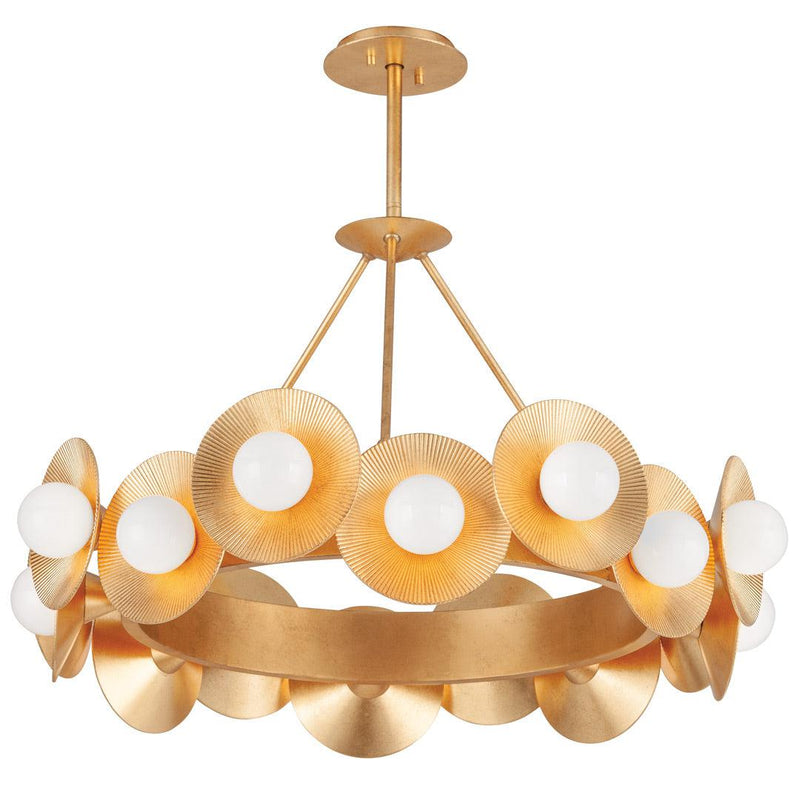 Gold Leaf Emerald Chandelier - Hudson Valley Lighting