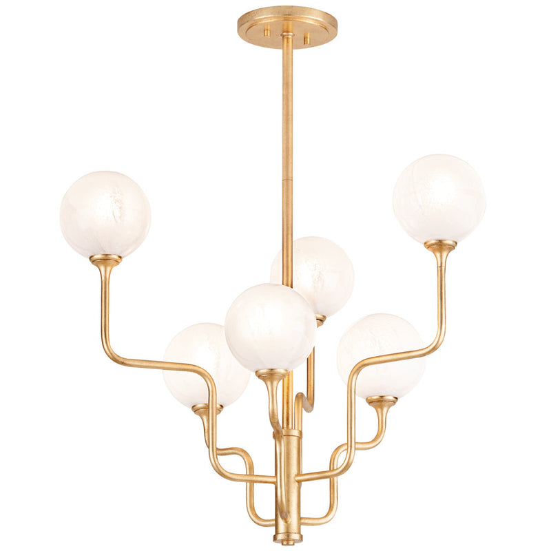 Gold Leaf Onyx Chandelier - Hudson Valley Lighting