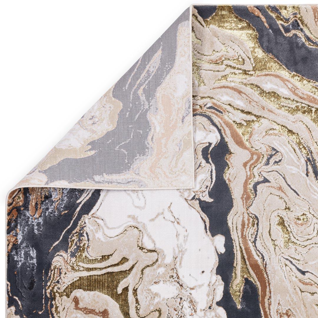 Gold Metallic Marble Rug