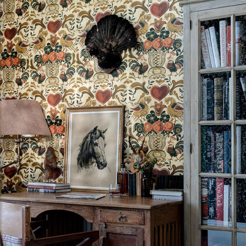 Goldene Henne Wallpaper - Set of 3 Rolls - Mind The Gap