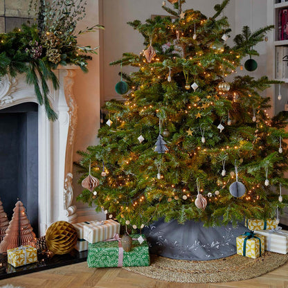 Grey Velvet Christmas Tree Skirt