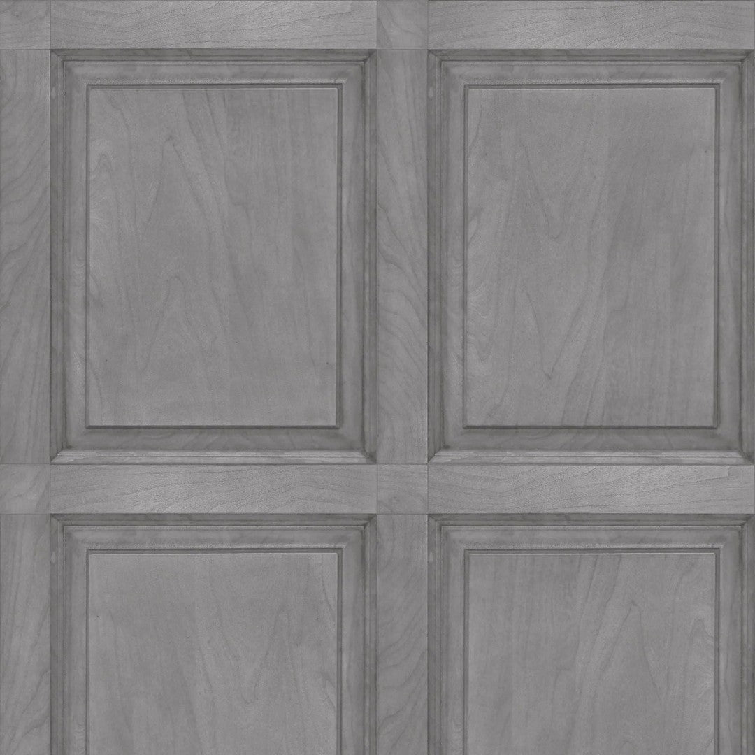 Grey Wood Panelling Wallpaper