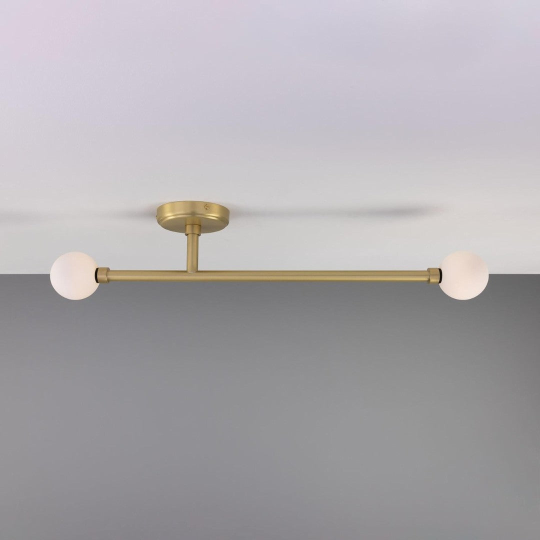 Gunning Brass Slim Bathroom Ceiling Light