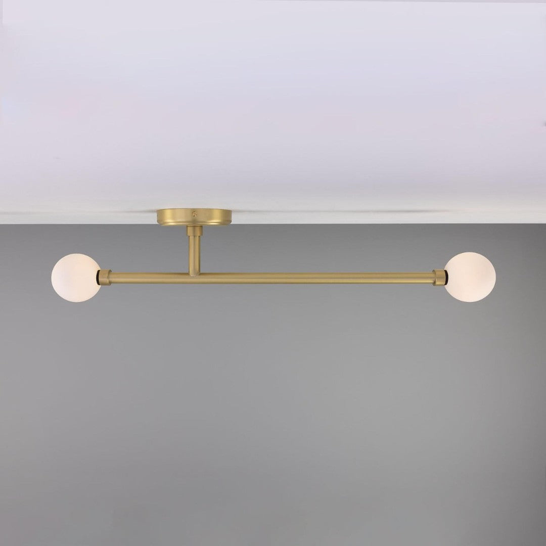 Gunning Brass Slim Bathroom Ceiling Light