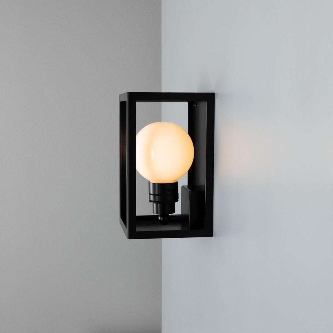 Hamilton Outdoor Lantern Wall Light IP65 - Black