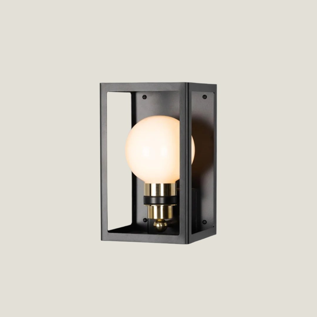 Hamilton Outdoor Lantern Wall Light IP65 - Black