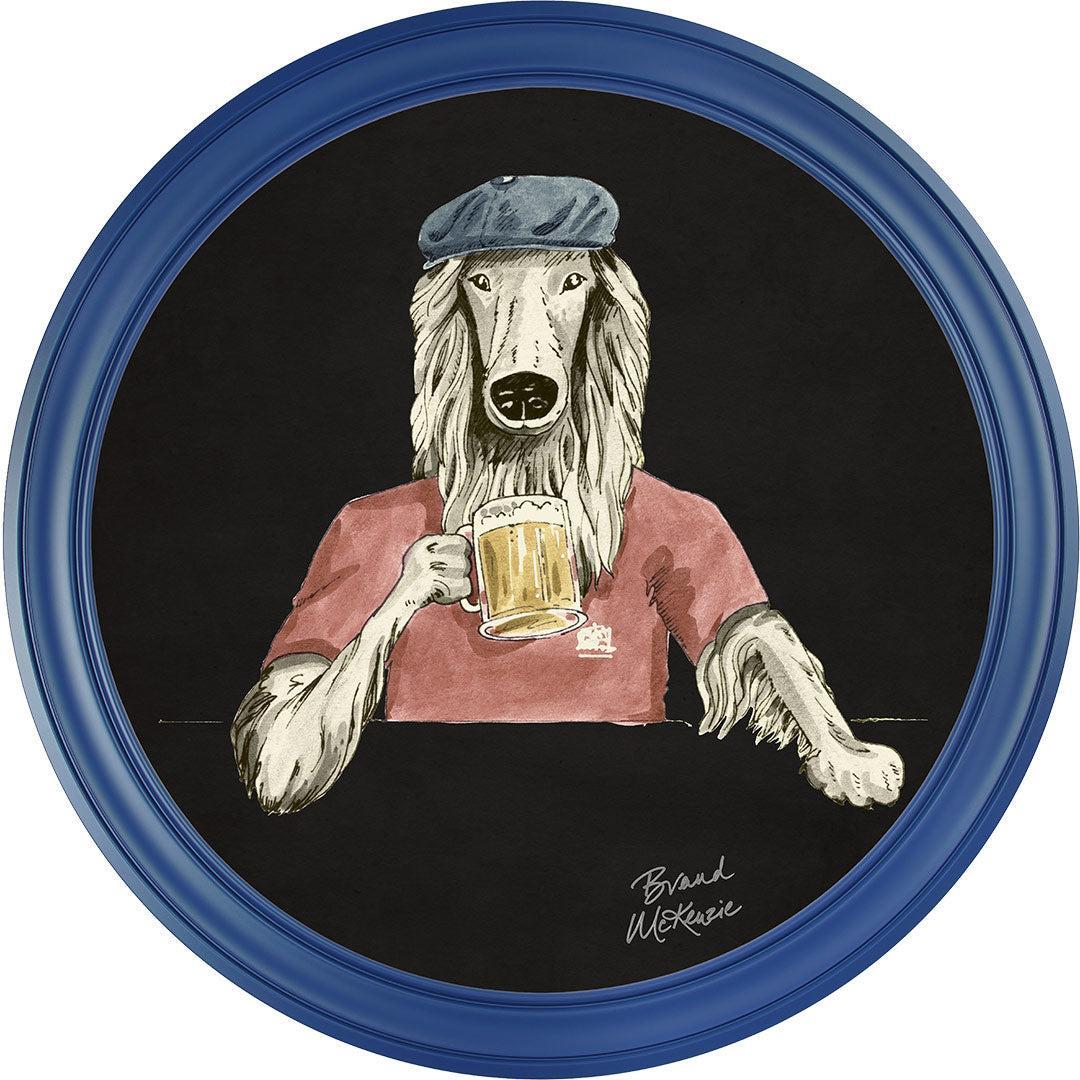 Happy Hour - Bruce on Charcoal Black - Brand McKenzie Framed Art Prints