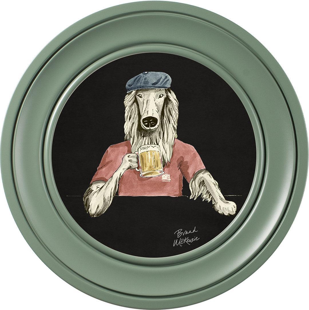 Happy Hour - Bruce on Charcoal Black - Brand McKenzie Framed Art Prints