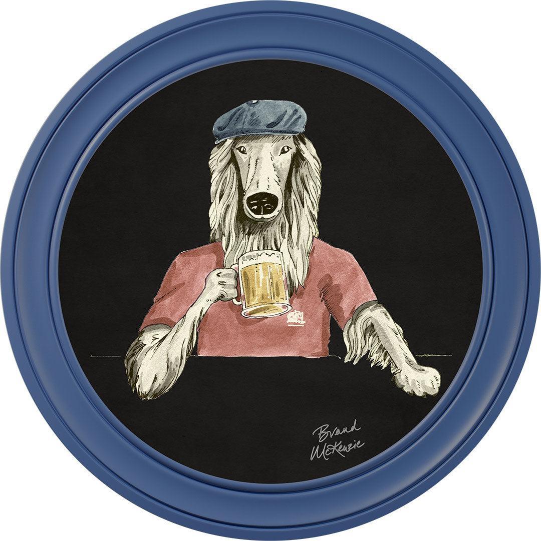 Happy Hour - Bruce on Charcoal Black - Brand McKenzie Framed Art Prints