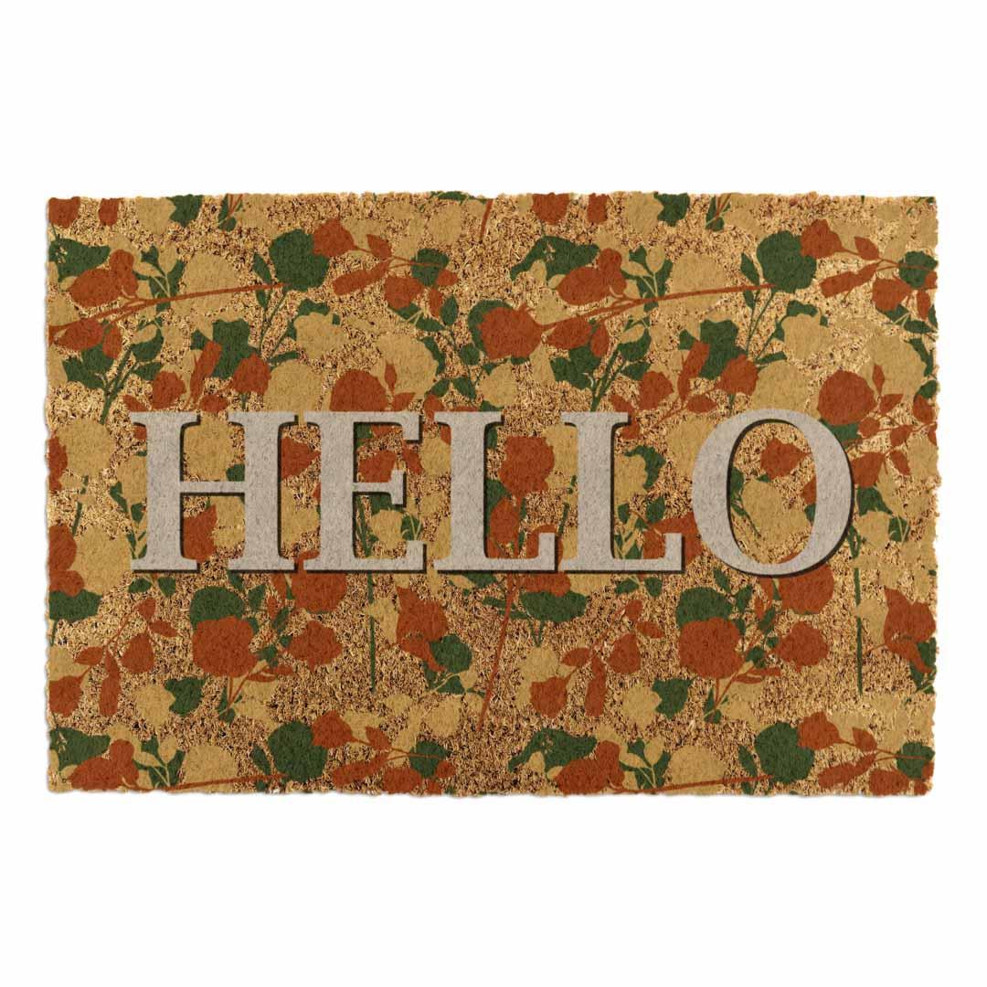 Hello Floral Doormat