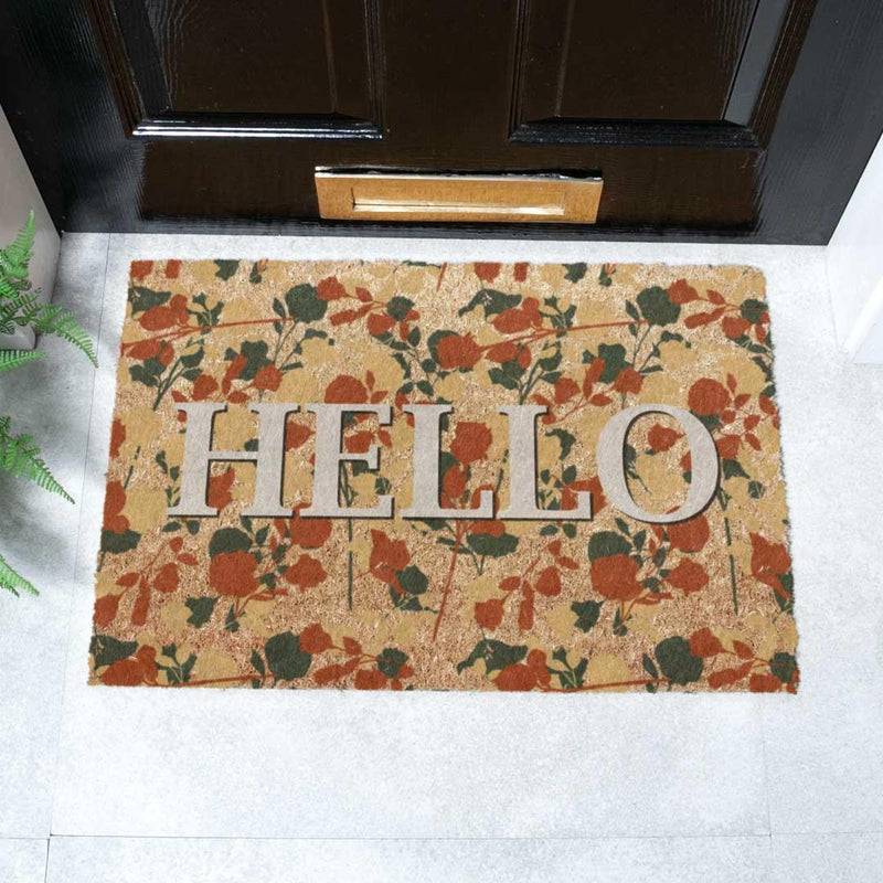 Hello Floral Doormat