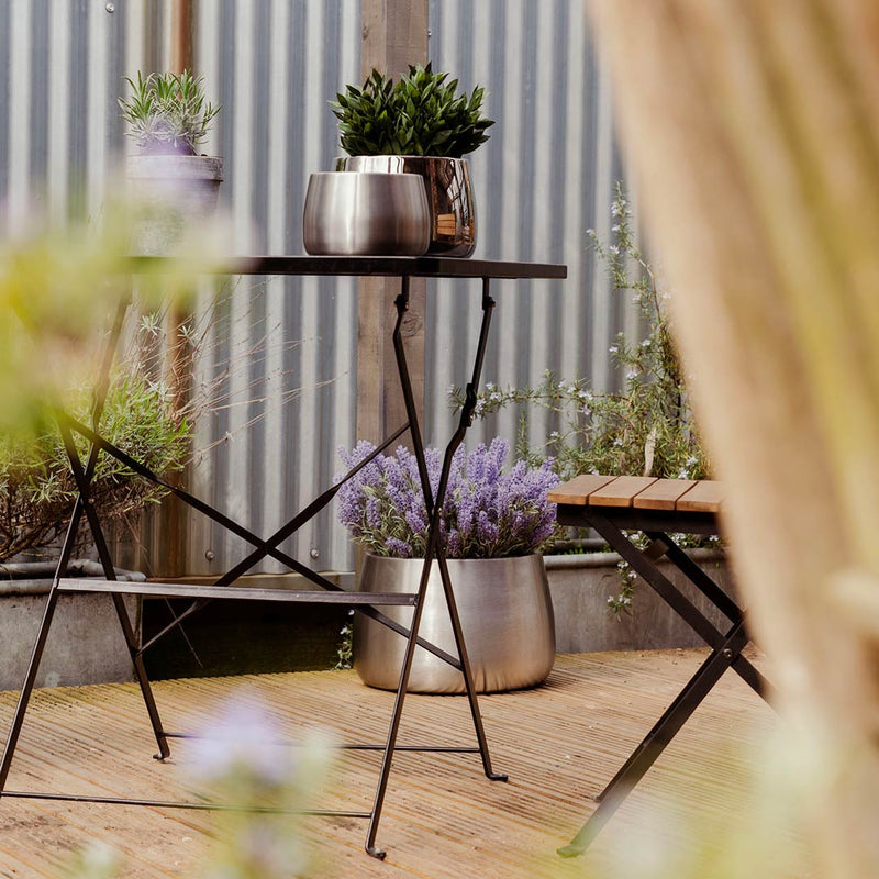 Hepworth Satin Stainless Steel Plant Pot