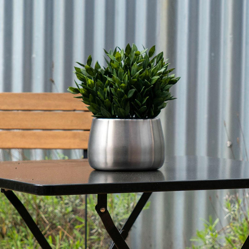Hepworth Satin Stainless Steel Plant Pot