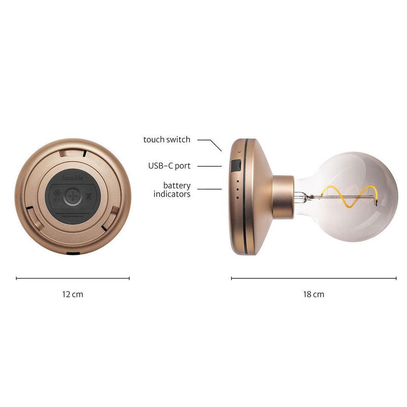 Humble Bee Wall Light Black Smoked