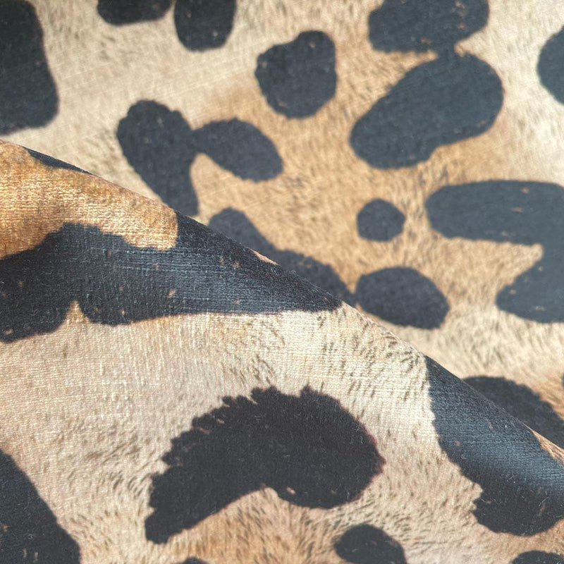 Jaguar Spot Caramel Fabric