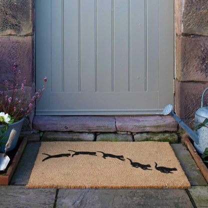 Jumping Cats Doormat