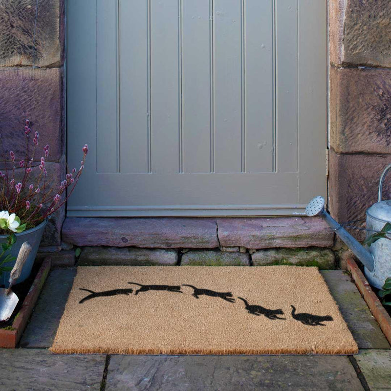 Jumping Cats Doormat