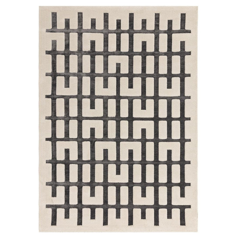 Junction Rug - Ivory and Charcoal