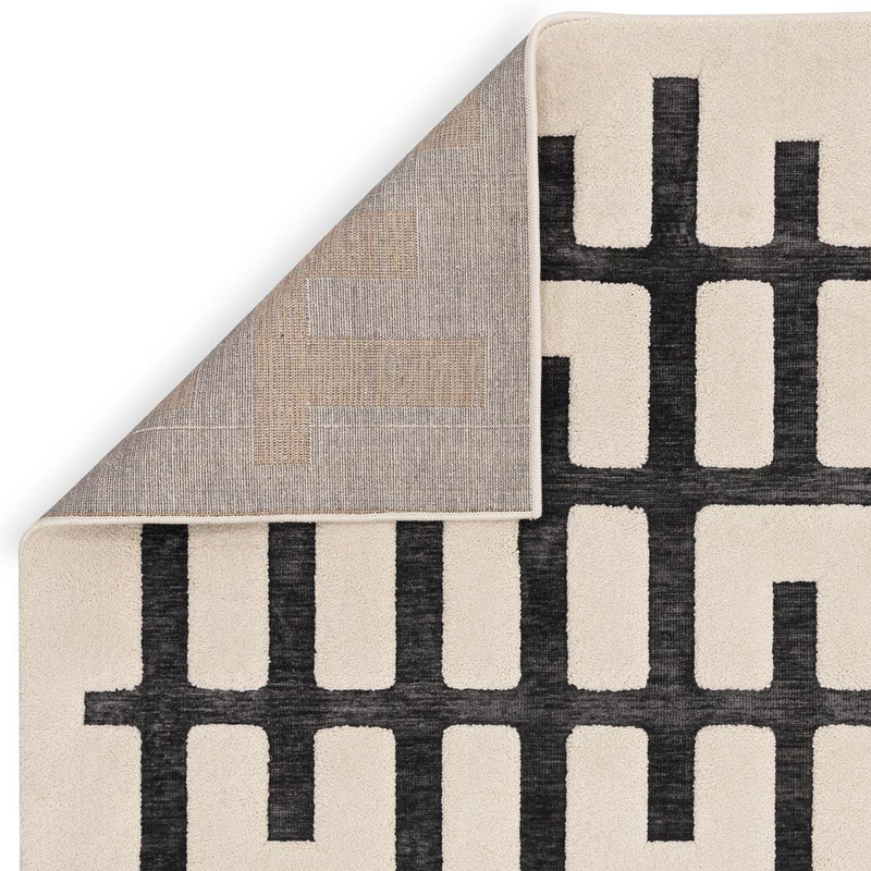 Junction Rug - Ivory and Charcoal