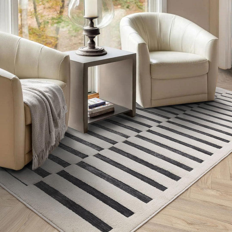 Junction Rug - Ivory and Charcoal