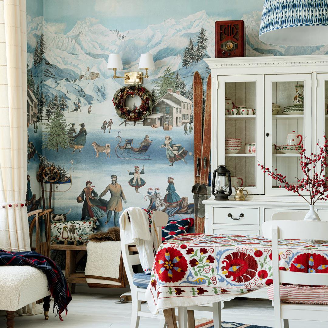 Kaprun Ski Scene Wallpaper - Set of 3 Rolls - Mind The Gap