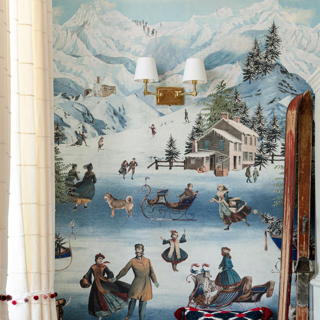 Kaprun Ski Scene Wallpaper - Set of 3 Rolls - Mind The Gap