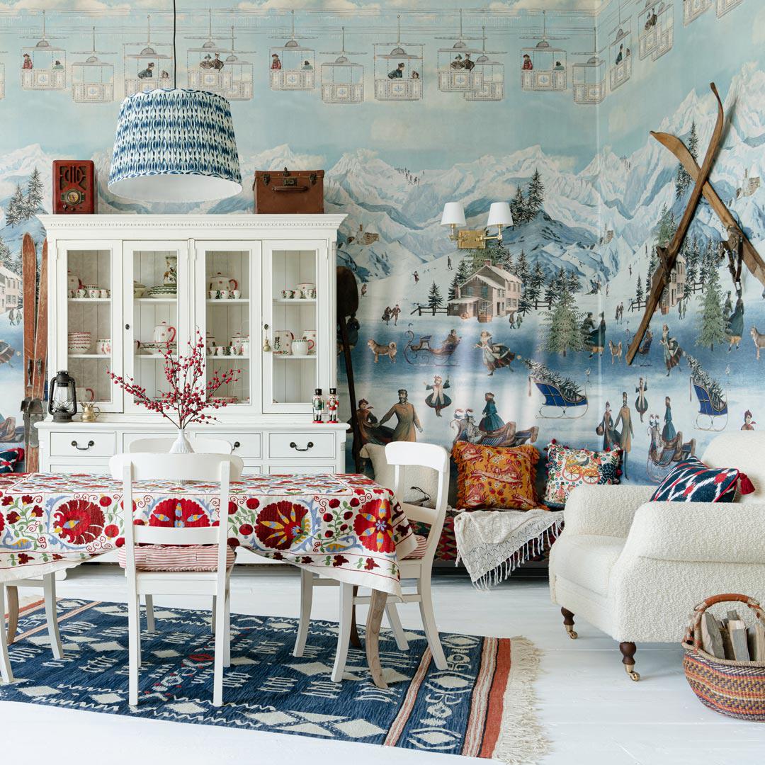 Kaprun Ski Scene Wallpaper - Set of 3 Rolls - Mind The Gap