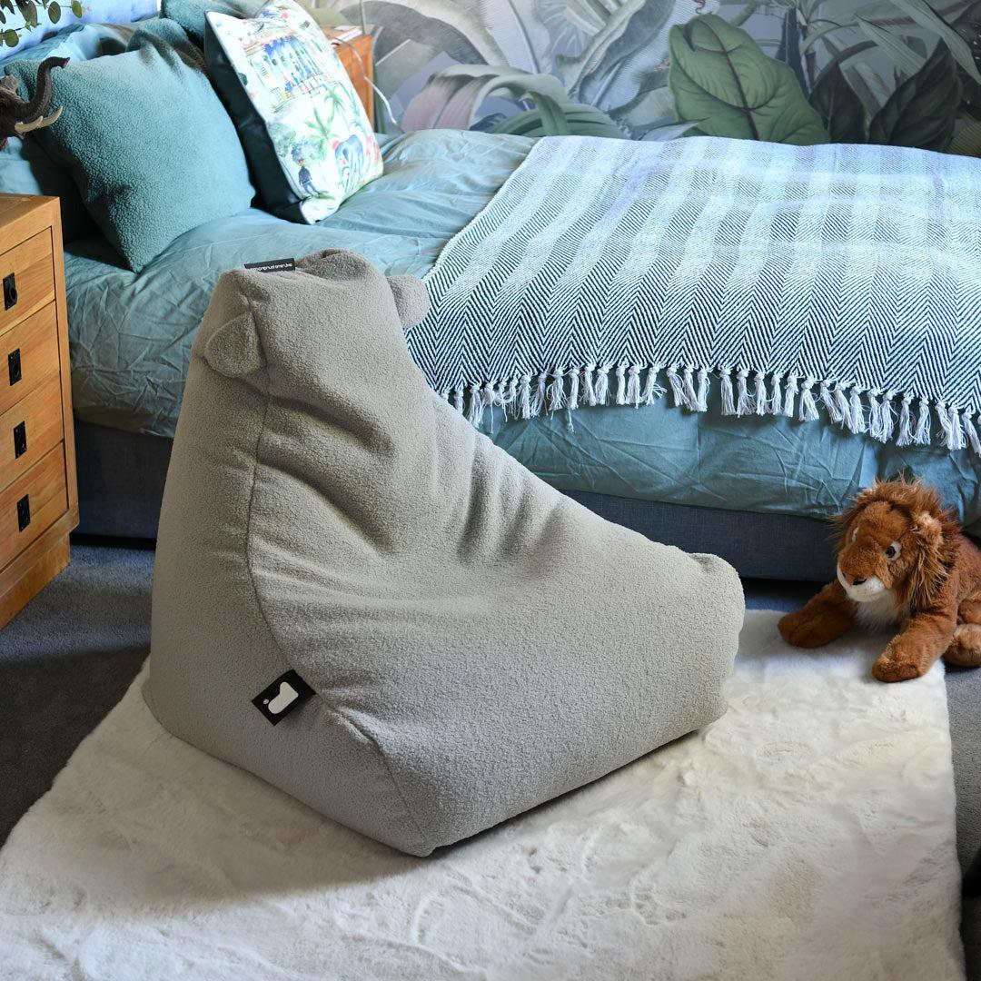 Kids Teddy Bean Bag Chair - Soft Grey – Lime Lace