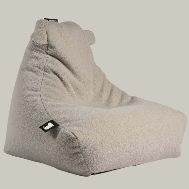 Kids Teddy Bean Bag Chair - Soft Grey
