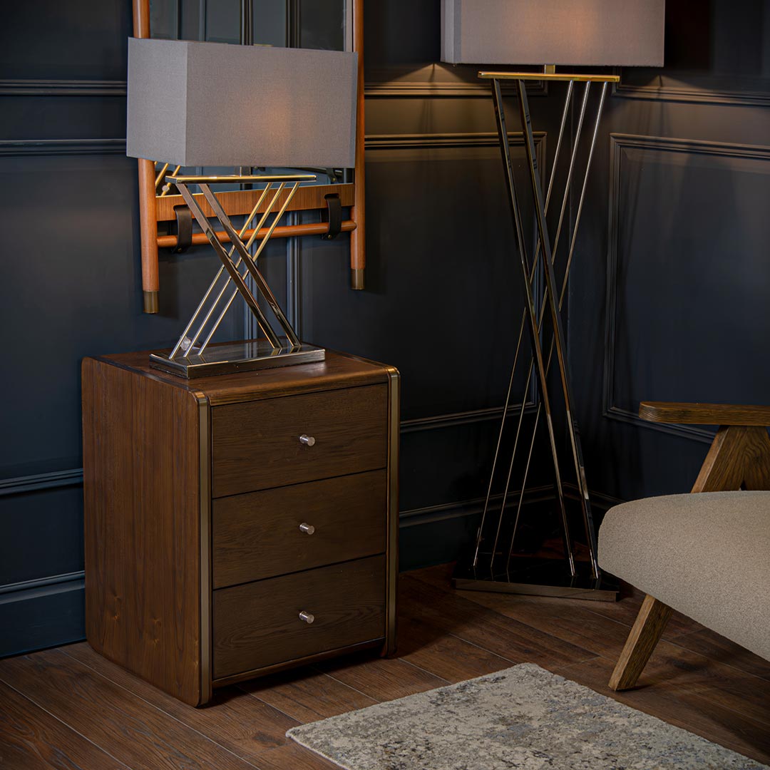 Kime 3 Drawer Side Table - RV Astley