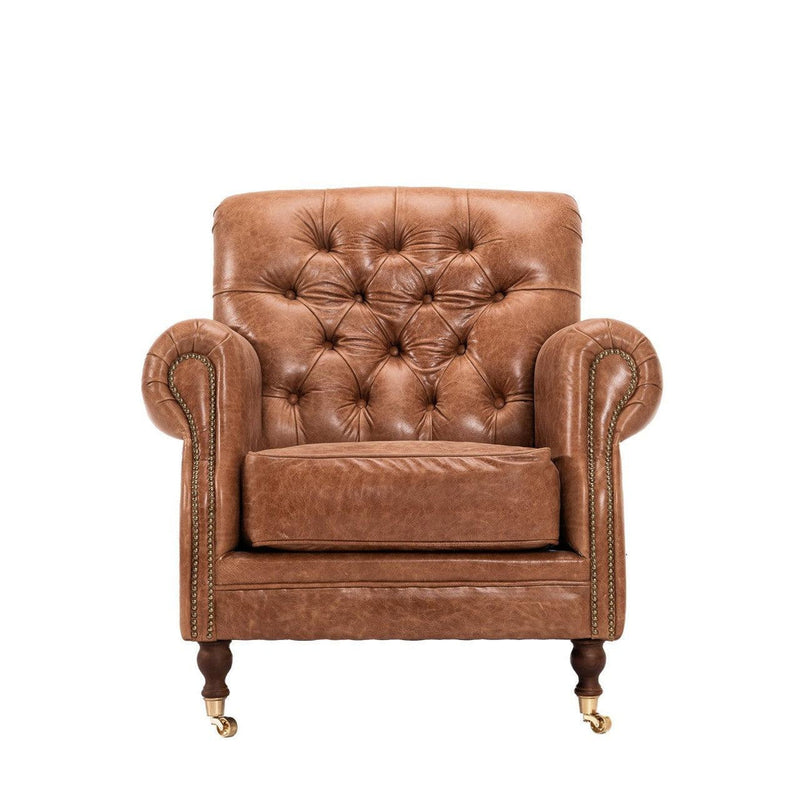 Kingston Chair - Cabridge Hazelnut Leather - Mind The Gap