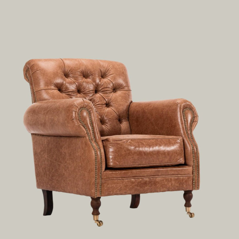 Kingston Chair - Cabridge Hazelnut Leather - Mind The Gap