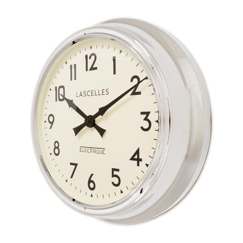 Lascelles Large Chrome Wall Clock