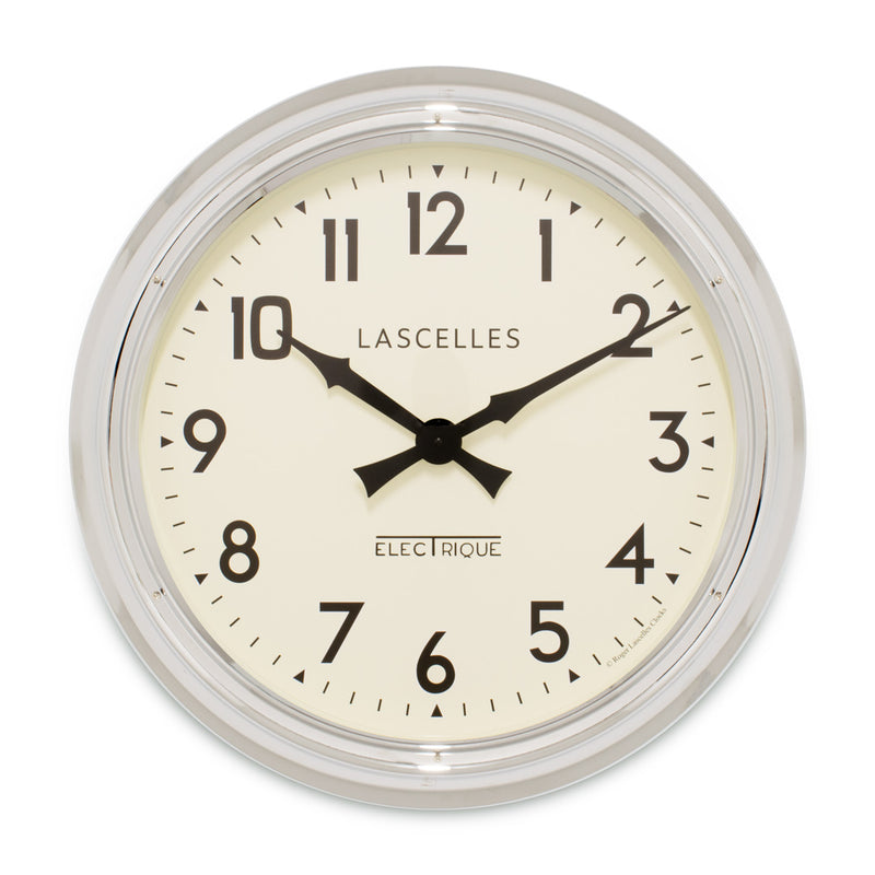 Lascelles Large Chrome Wall Clock
