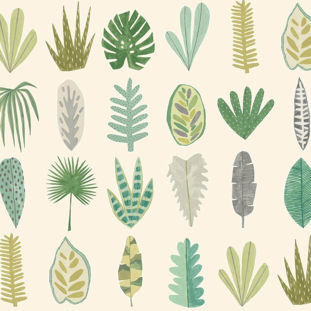 Leaf Boogie Wallpaper - Glasshouse Collection - Ohpopsi